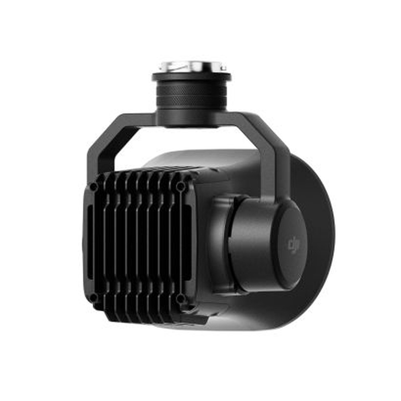 Vista ravvicinata del design compatto e resistente dell'altoparlante Zenmuse V1