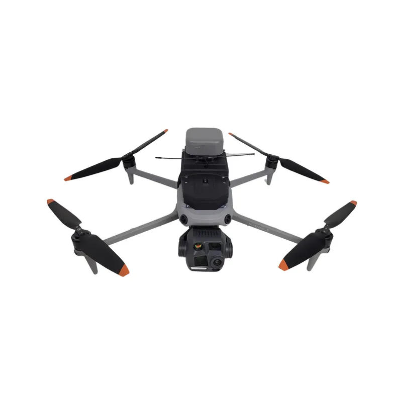 Drone DJI Matrice 4E equipaggiato con FTS e paracadute.